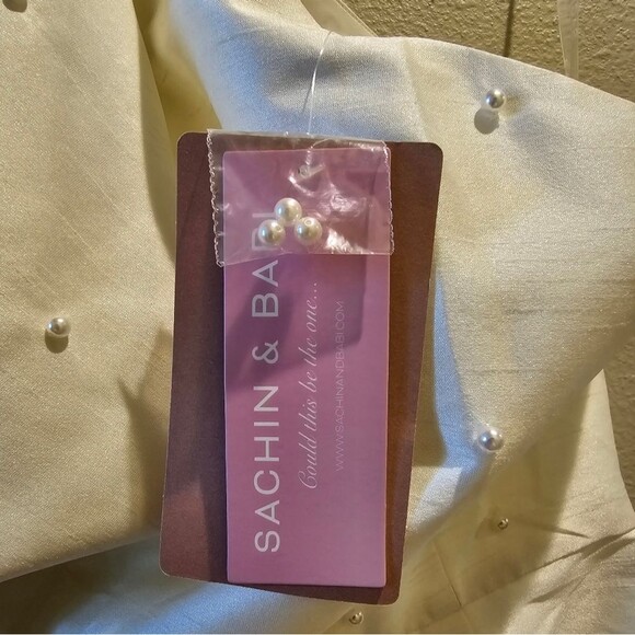 Sachin & Babi Pippa One-Shoulder Pearl-Embellished Mini Dress NWT Sz 0 - Picture 8 of 8